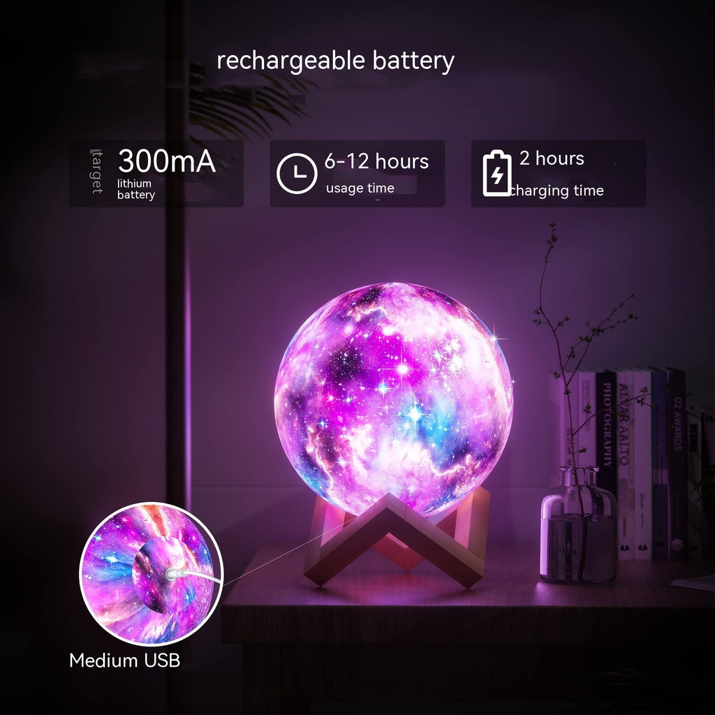 Luz de Luna y Galaxia Impresa en 3D