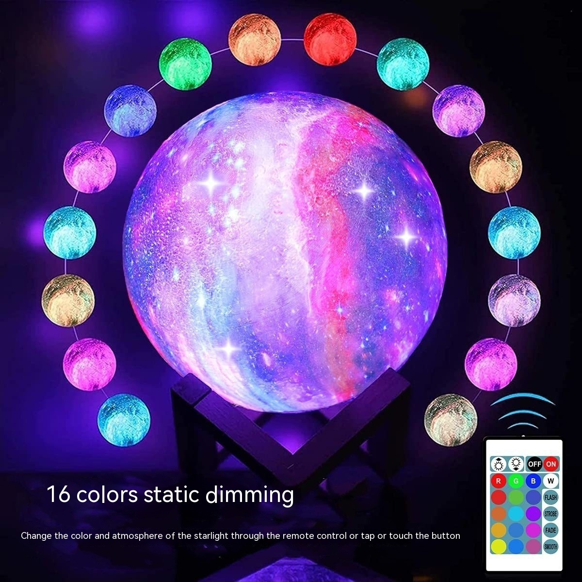 Luz de Luna y Galaxia Impresa en 3D