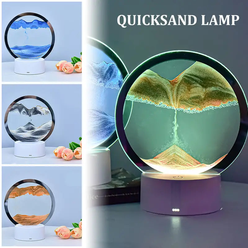 Lámpara de Mesa Sandscape con Arte de Arena en Movimiento y LED RGB