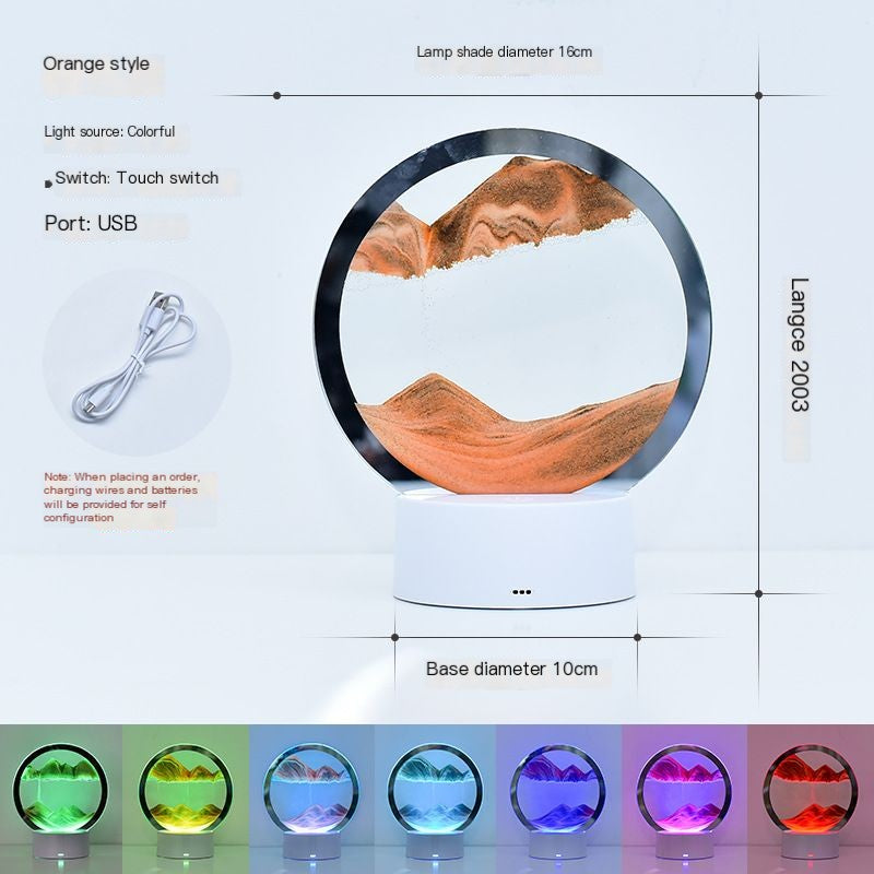 Lámpara de Mesa Sandscape con Arte de Arena en Movimiento y LED RGB